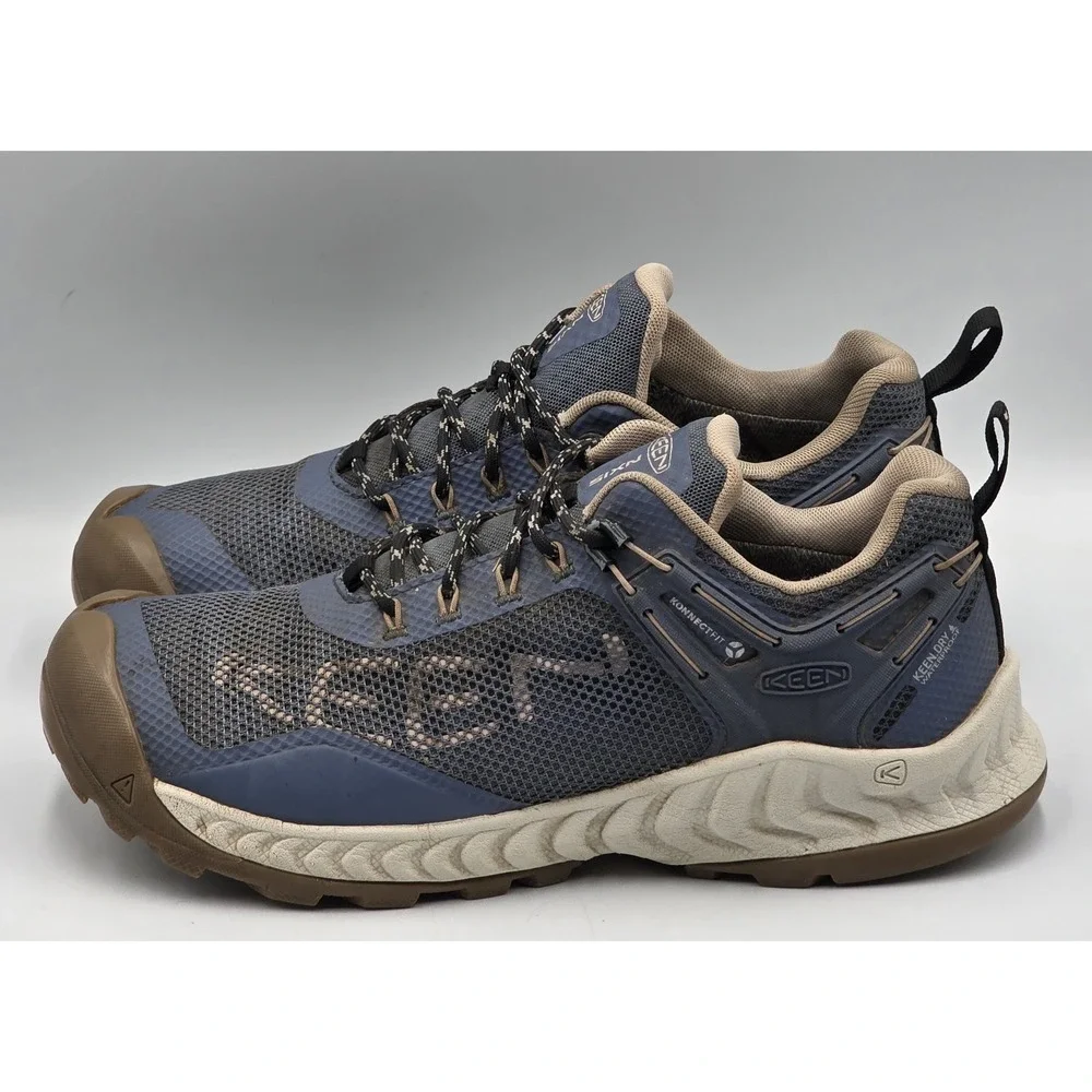 KEEN NXIS EVO WP Women's 9.5 Waterproof Hiking Shoes Blue Peach 1026684